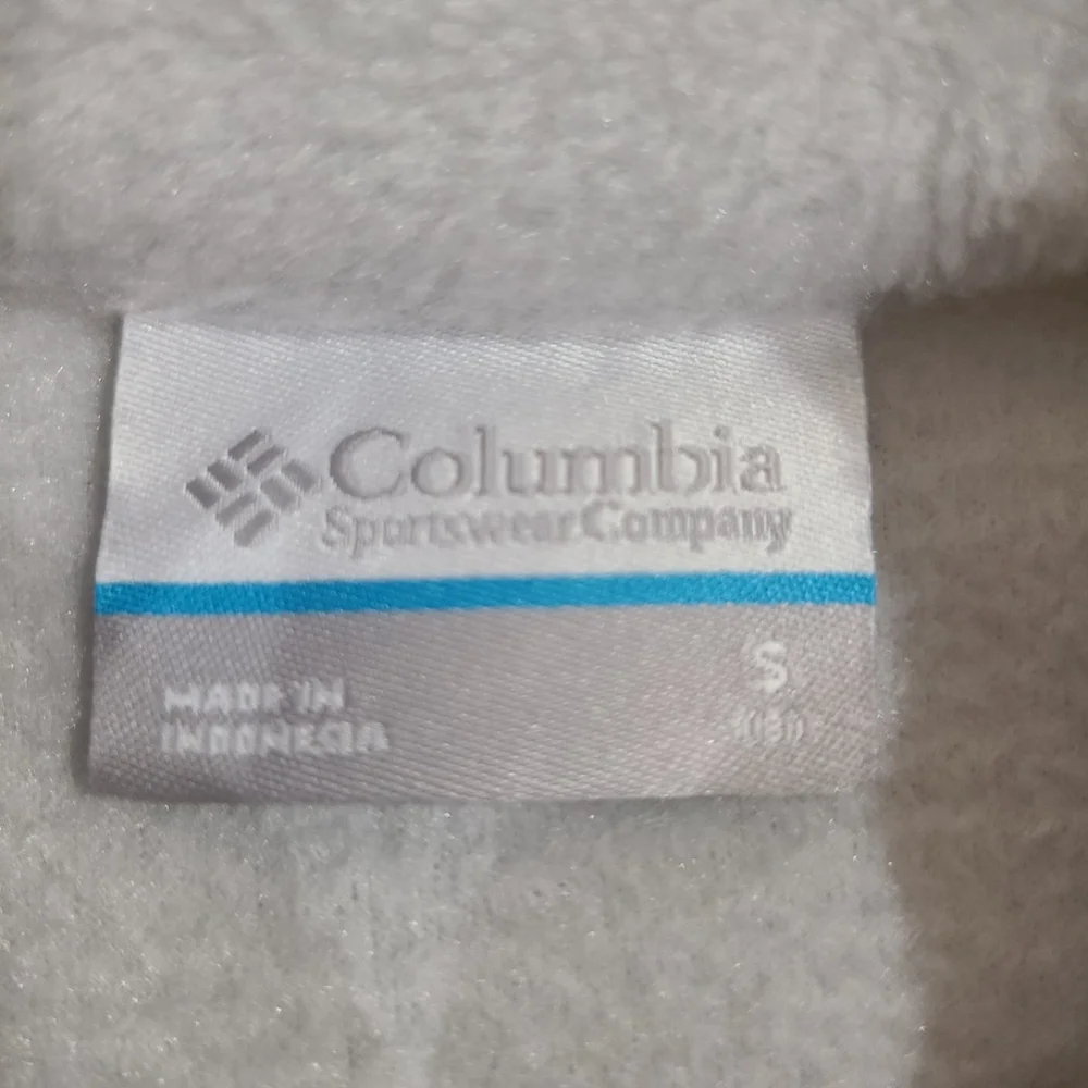 Columbia Kids Light Gray Gray Zip-Up Fleece Jacket Youth Size 8